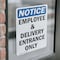 Signmission Employee And Delivery Entrance Only OSHA Notice Sign, Vinyl Decal, 10in W x 14in L, 2PK OS-2PACK-NS-D-1014-V-11938 - alternate 4